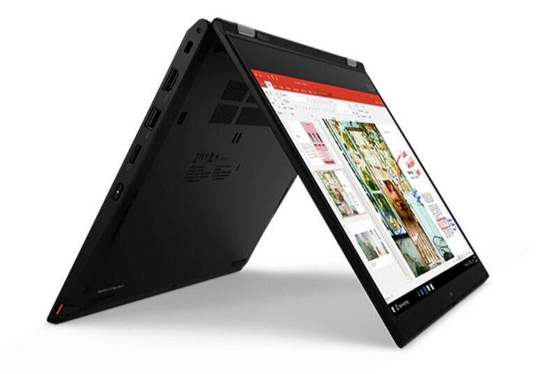 Refurbished Lenovo L13 Yoga Gen 2 laptop with 13.3 inch touchscreen and Windows 11 Pro